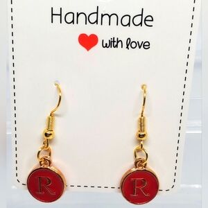 ‼️B2G1 R Initial Earrings, New